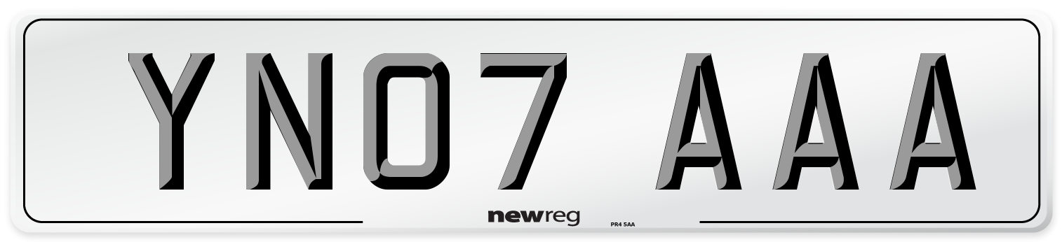YN07 AAA Number Plate from New Reg